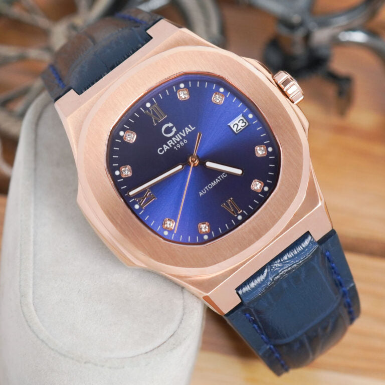 Carnival 8160G Rosegold Xanh Dây Da ( 8160G-VH-DD-X)