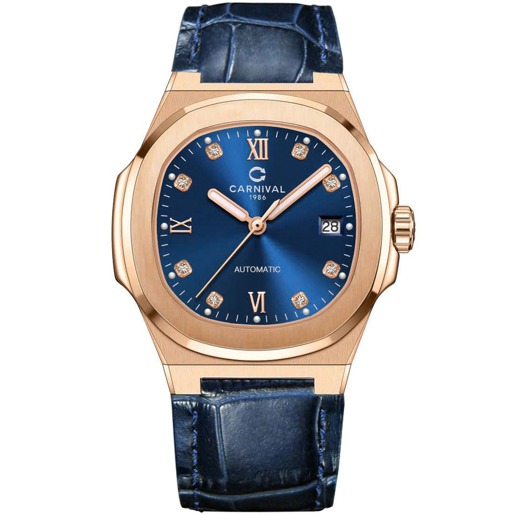 Carnival 8160G Rosegold Xanh Dây Da ( 8160G-VH-DD-X)