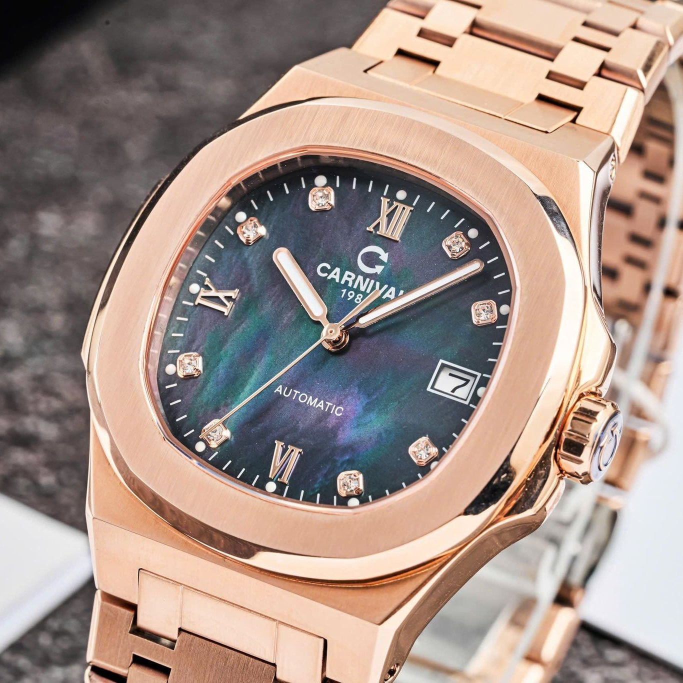 Carnival 8160G Rosegold Xà Cừ Tím ( 8160G-VH-DK)