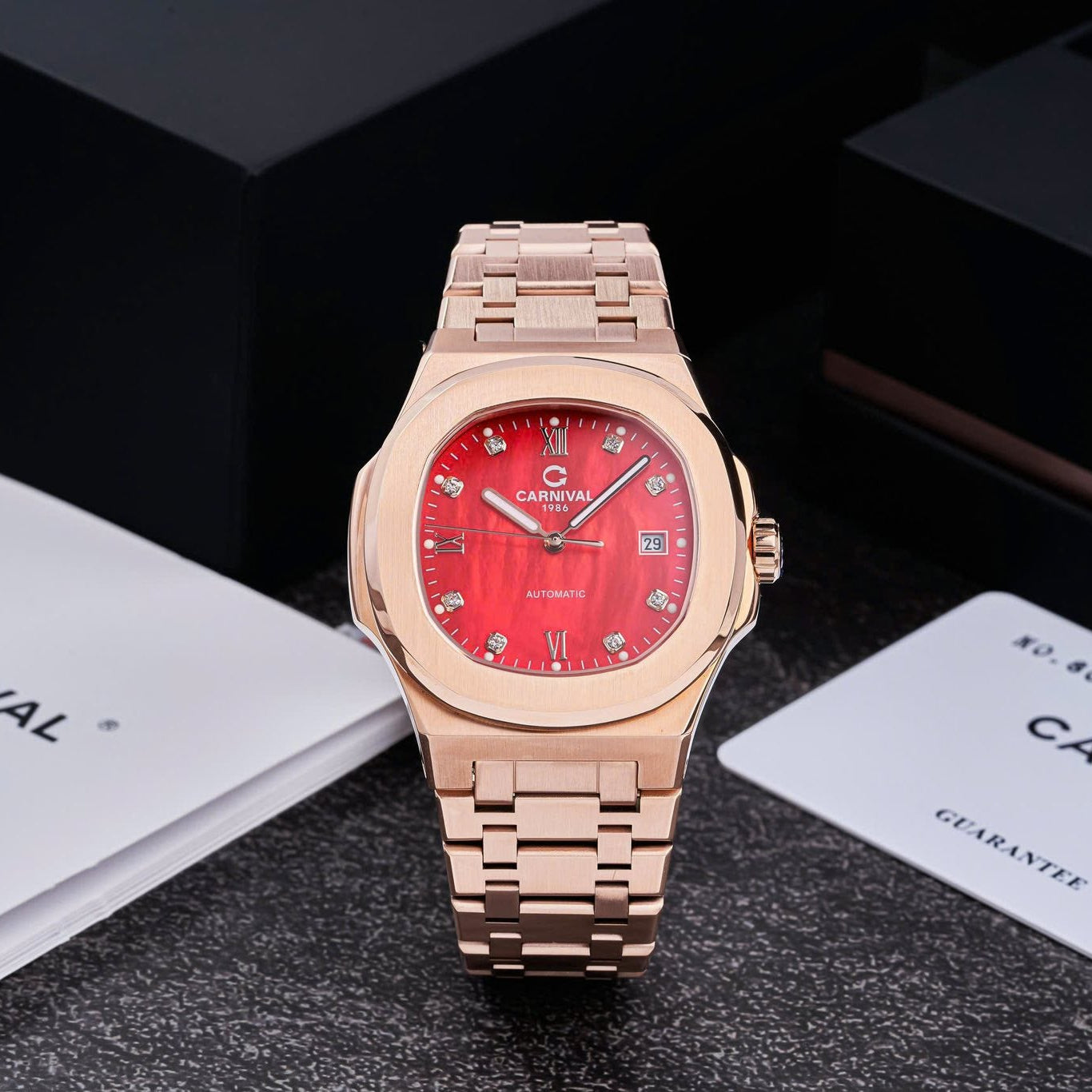 Carnival 8160G Rosegold Xà Cừ Đỏ ( 8160G-VH-DOK)