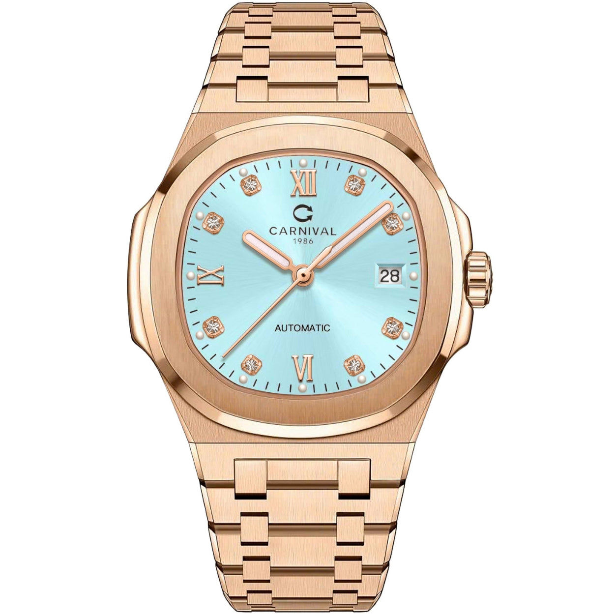 Carnival 8160G Rosegold Xanh Tiffany ( 8160G-VH-XT)