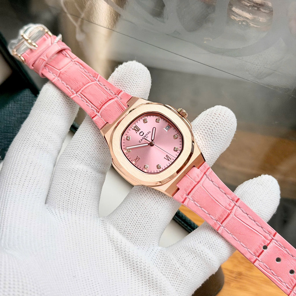 Carnival 8160L Rosegold Hồng Dây Da Hồng ( 8160L-VH-DD-H2)