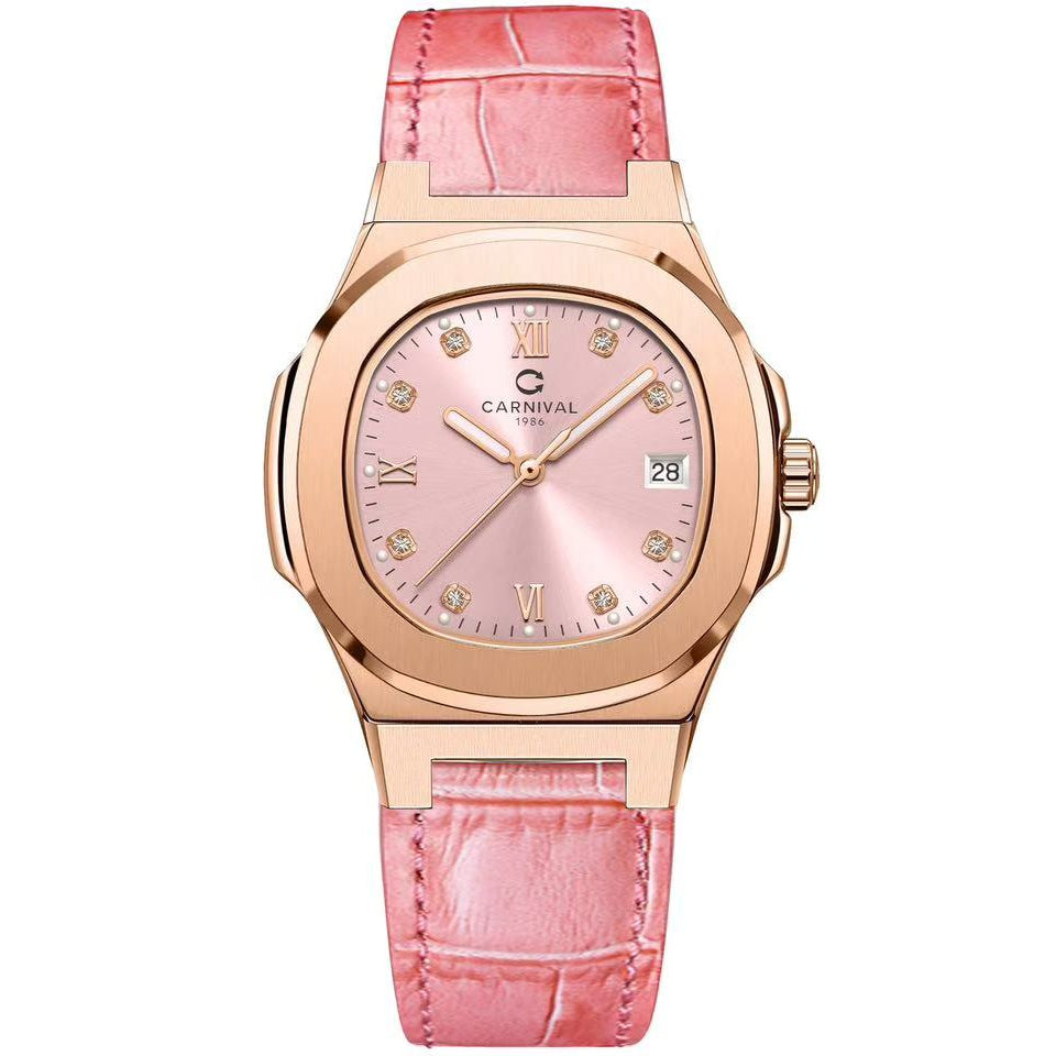 Carnival 8160L Rosegold Hồng Dây Da Hồng ( 8160L-VH-DD-H2)