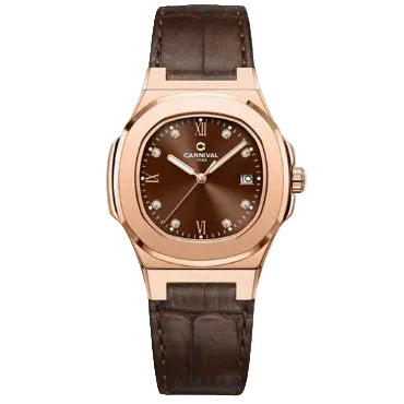 Carnival 8160L Rosegold Cá Hồi Dây Da ( 8160L-VH-DD-N)