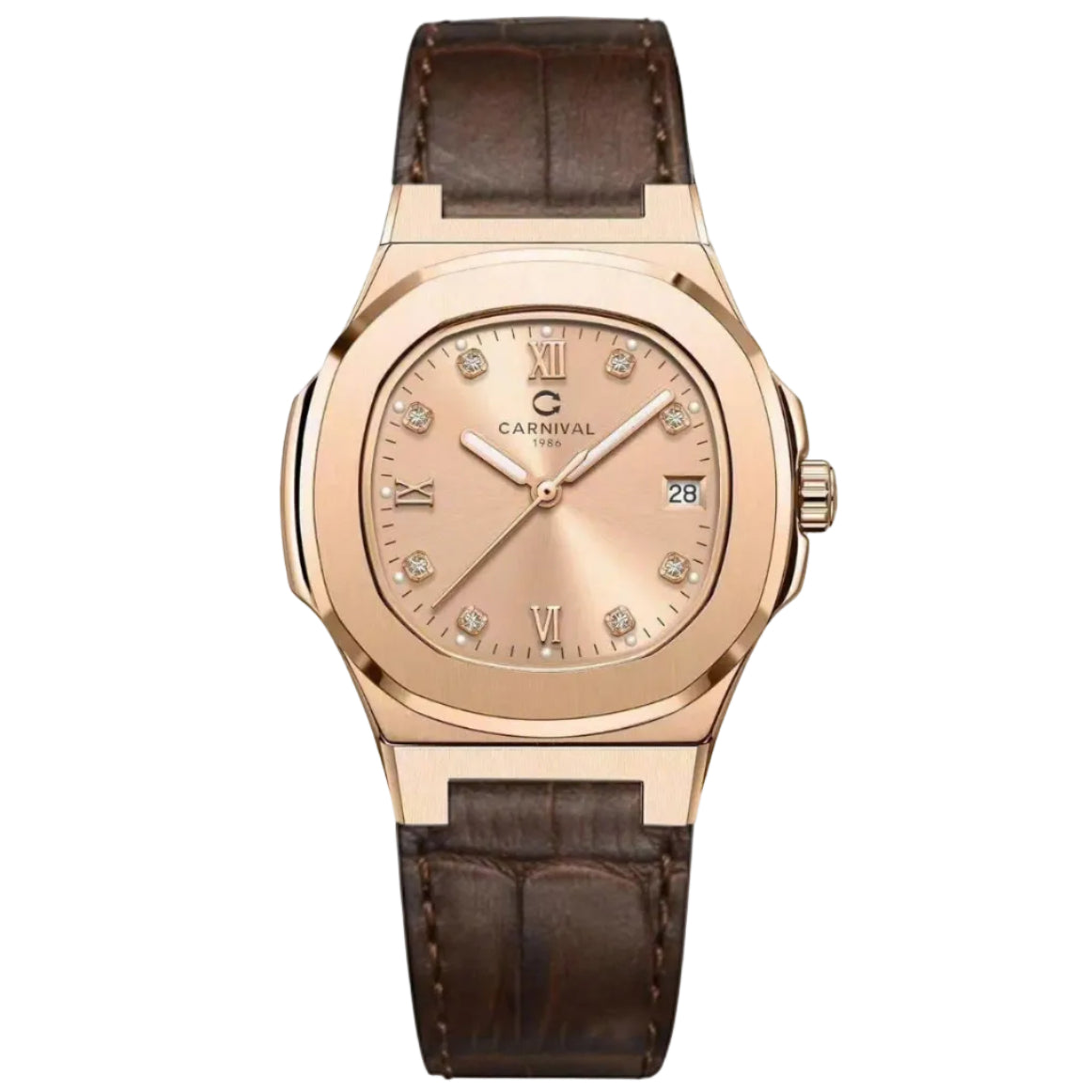 Carnival 8160L Rosegold Sundust Dây Da ( 8160L-VH-DD-NN)