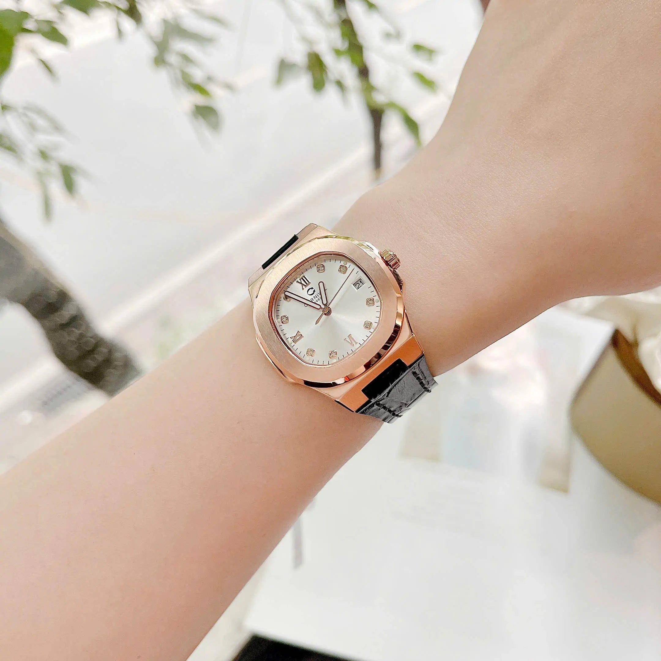 Carnival 8160L Rosegold Trắng Dây Da ( 8160L-VH-DD-T )