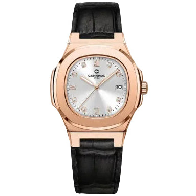 Carnival 8160L Rosegold Trắng Dây Da ( 8160L-VH-DD-T )