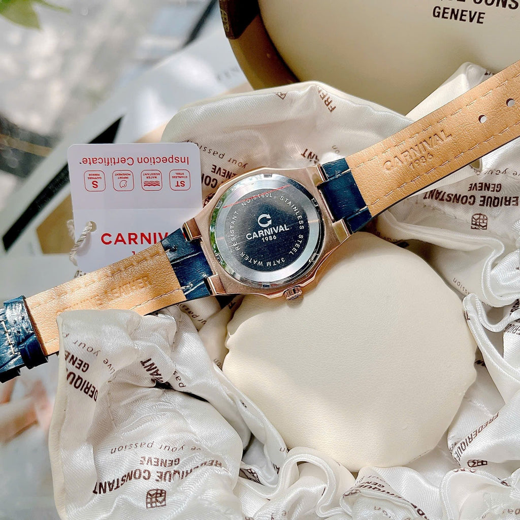 Carnival 8160L Rosegold Xanh Dây Da ( 8160L-VH-DD-X)