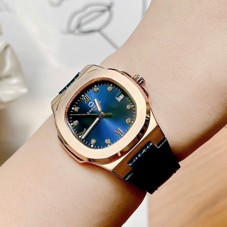 Carnival 8160L Rosegold Xanh Dây Da ( 8160L-VH-DD-X)