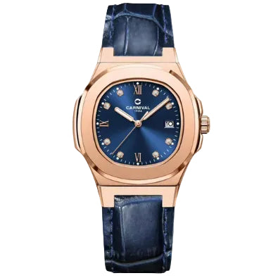 Carnival 8160L Rosegold Xanh Dây Da ( 8160L-VH-DD-X)