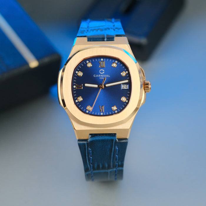 Carnival 8160L Rosegold Xanh Dây Da ( 8160L-VH-DD-X)