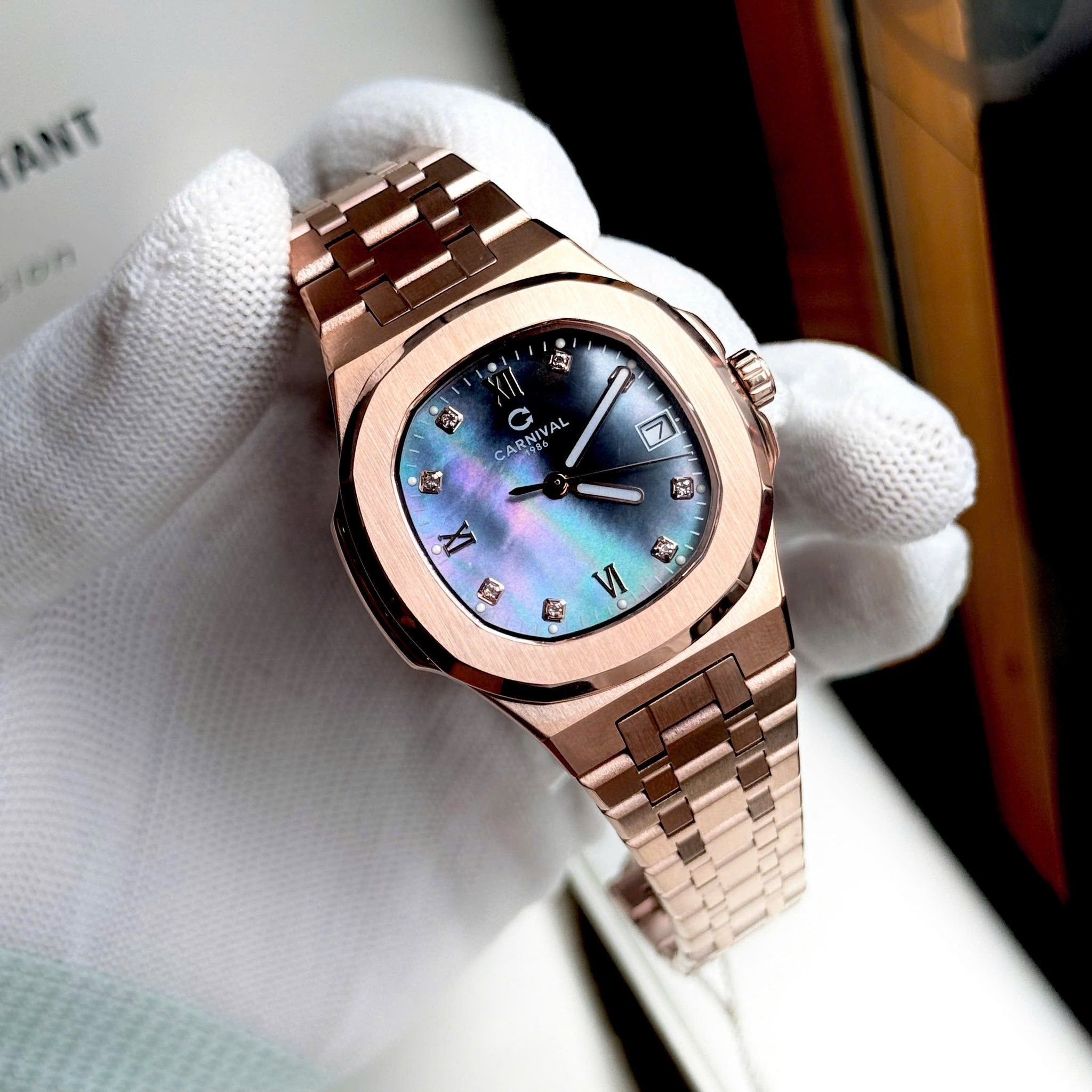Carnival 8160L Rosegold Xà Cừ Tím ( 8160L-VH-DK)