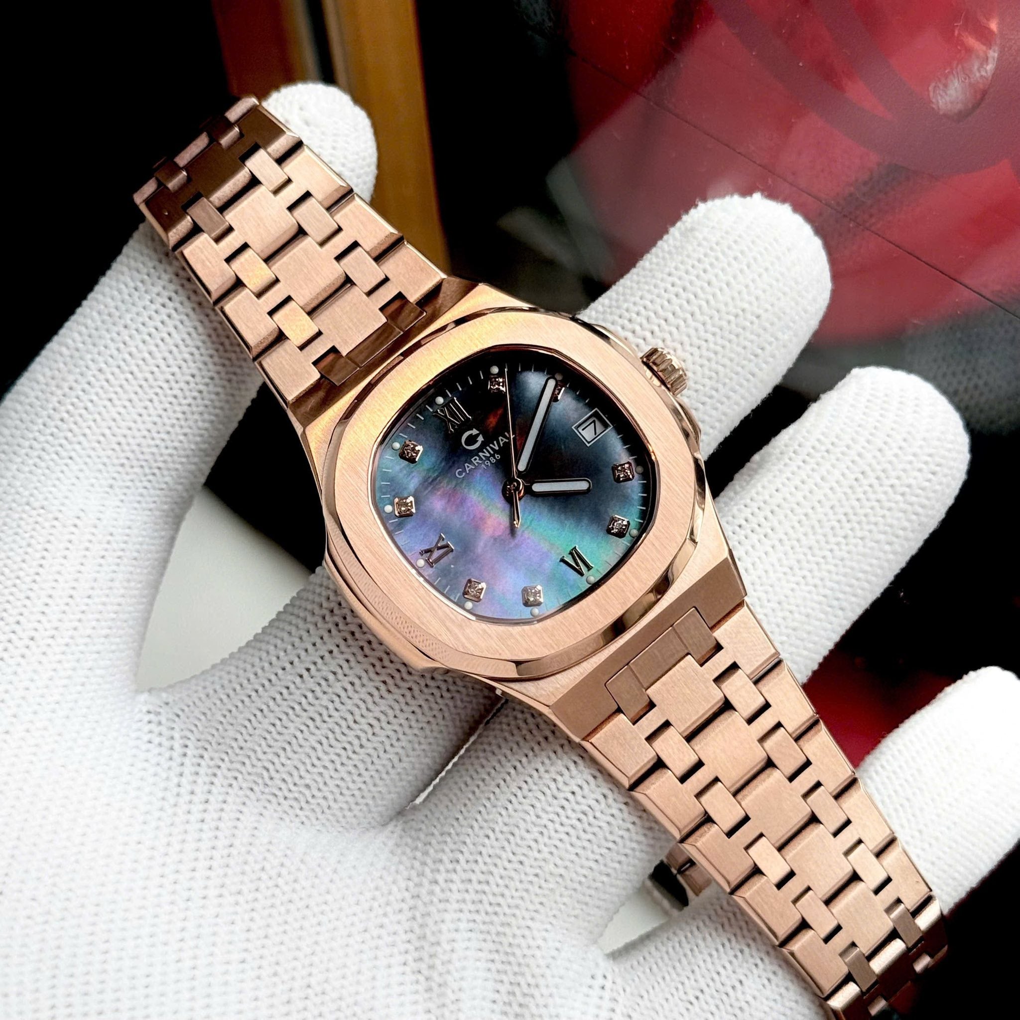 Carnival 8160L Rosegold Xà Cừ Tím ( 8160L-VH-DK)