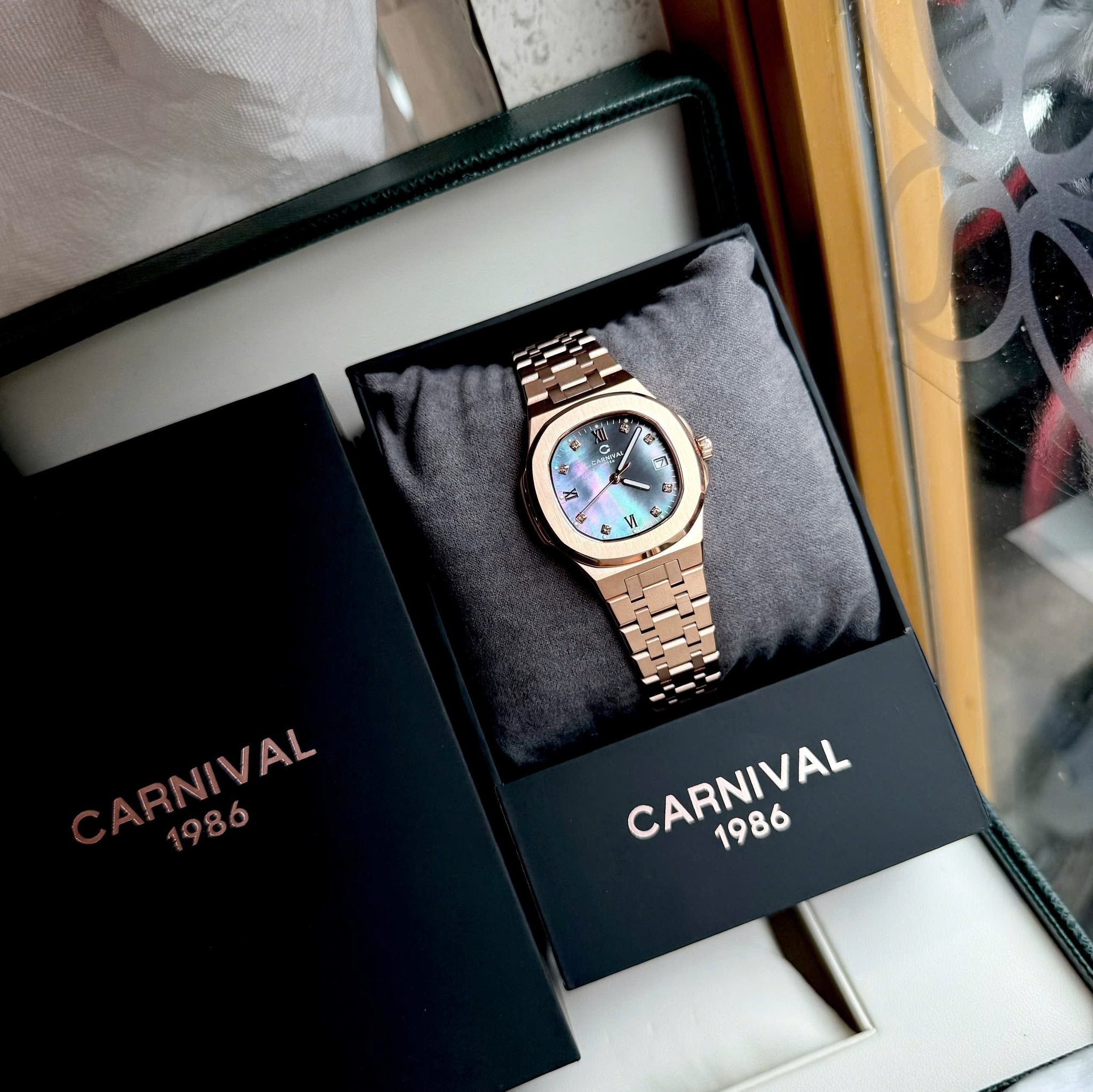 Carnival 8160L Rosegold Xà Cừ Tím ( 8160L-VH-DK)