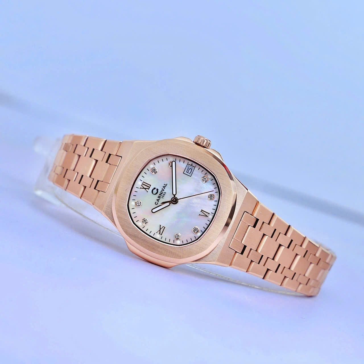 Carnival 8160L Rosegold Xà Cừ Trắng ( 8160L-VH-TK)
