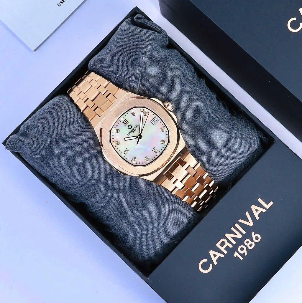 Carnival 8160L Rosegold Xà Cừ Trắng ( 8160L-VH-TK)