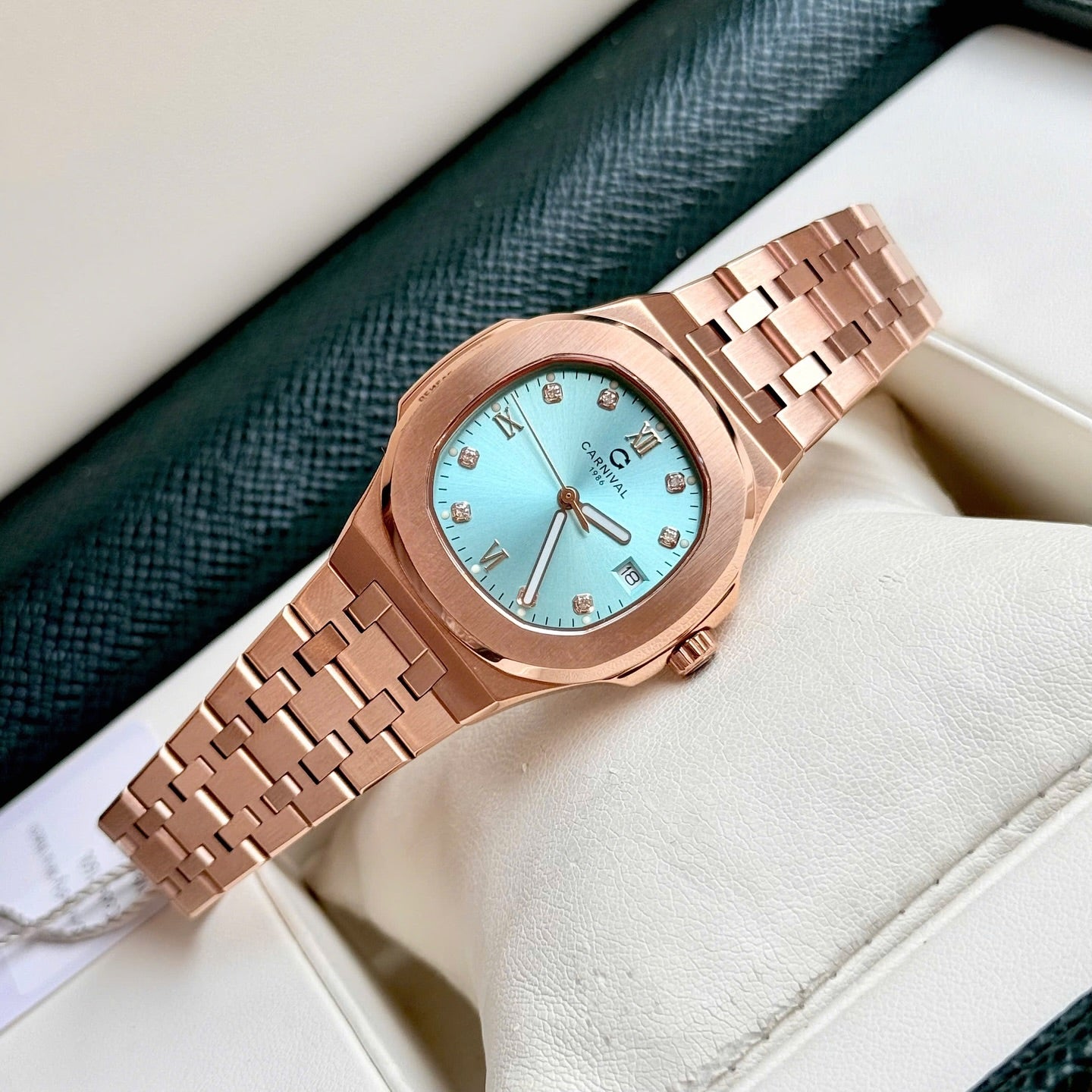 Carnival 8160L Rosegold Tiffany Blue ( 8160L-VH-XT)