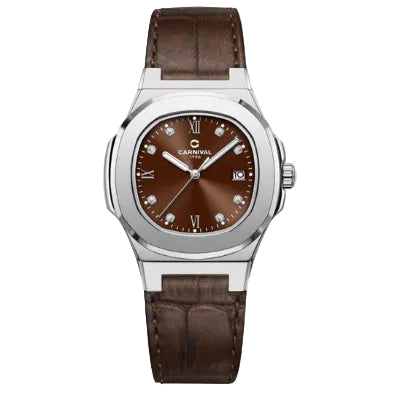 Carnival 8160L Rosegold Cá Hồi Dây Da ( 8160L-VT-DD-D)