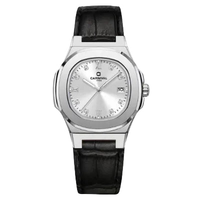 Carnival 8160L Bạc Trắng Dây Da ( 8160L-VT-DD-T)
