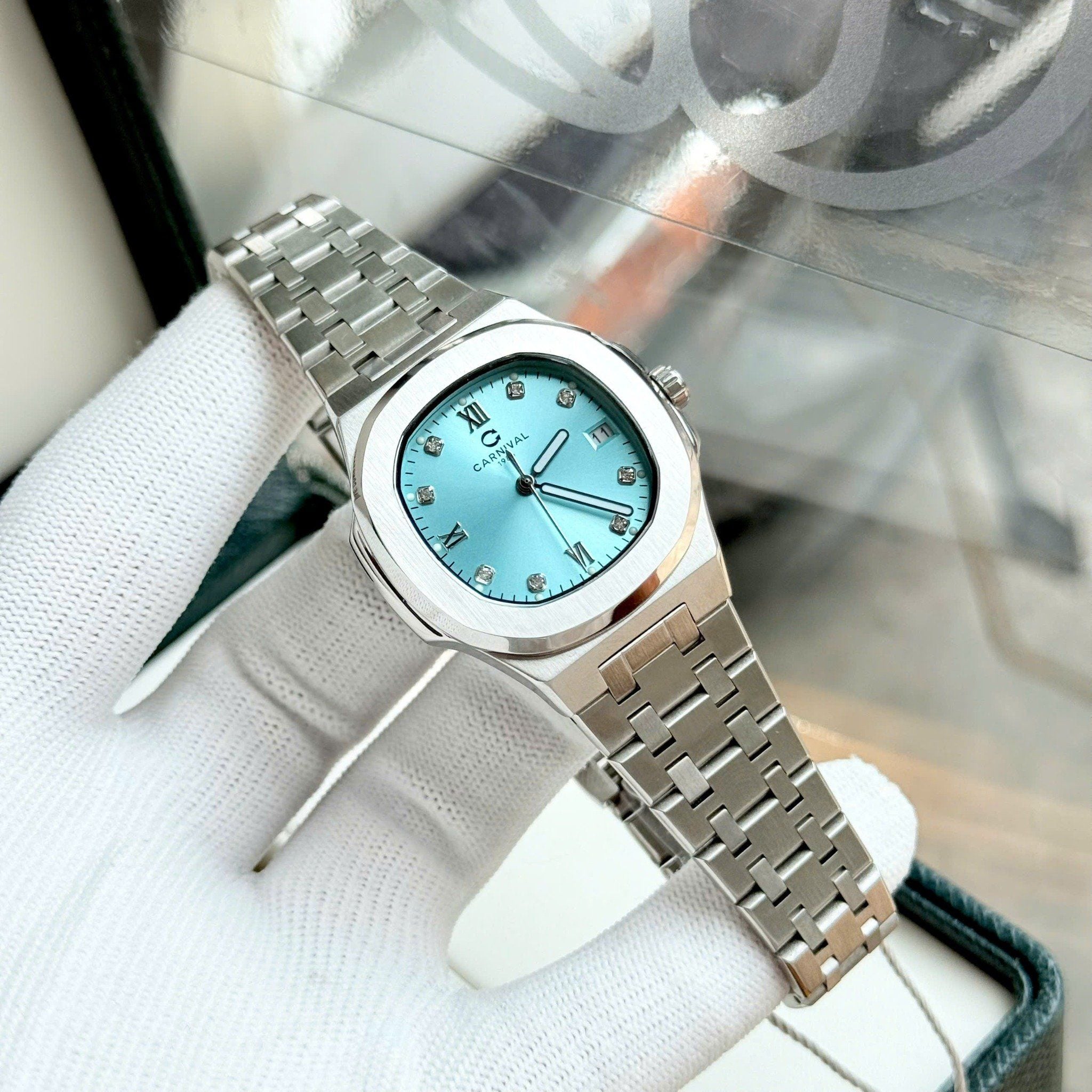 Carnival 8160L Bạc Tiffany Blue ( 8160L-VT-XT)
