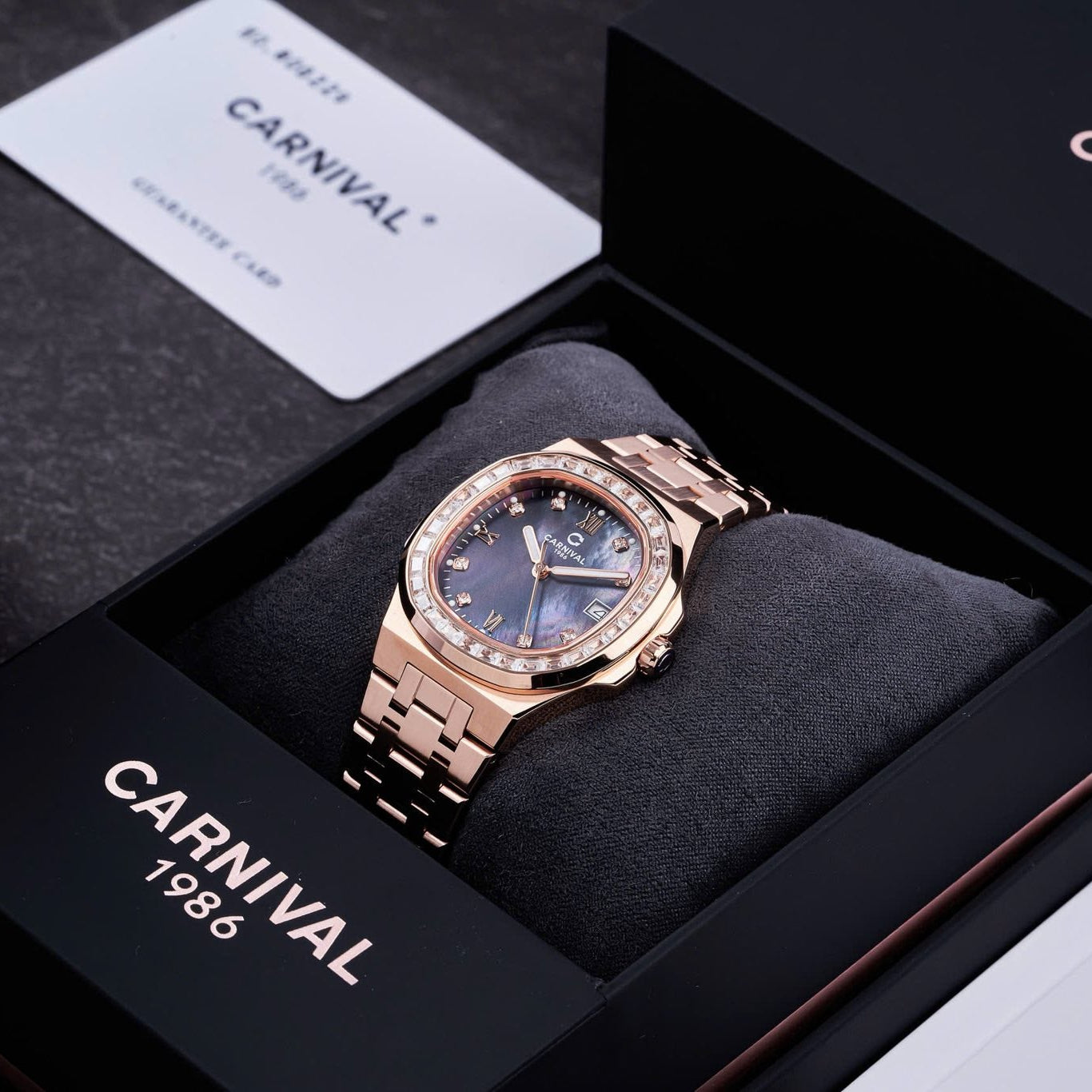 Carnival 8160L2 Rosegold Xà Cừ Tím ( 8160L2-VH-DK)