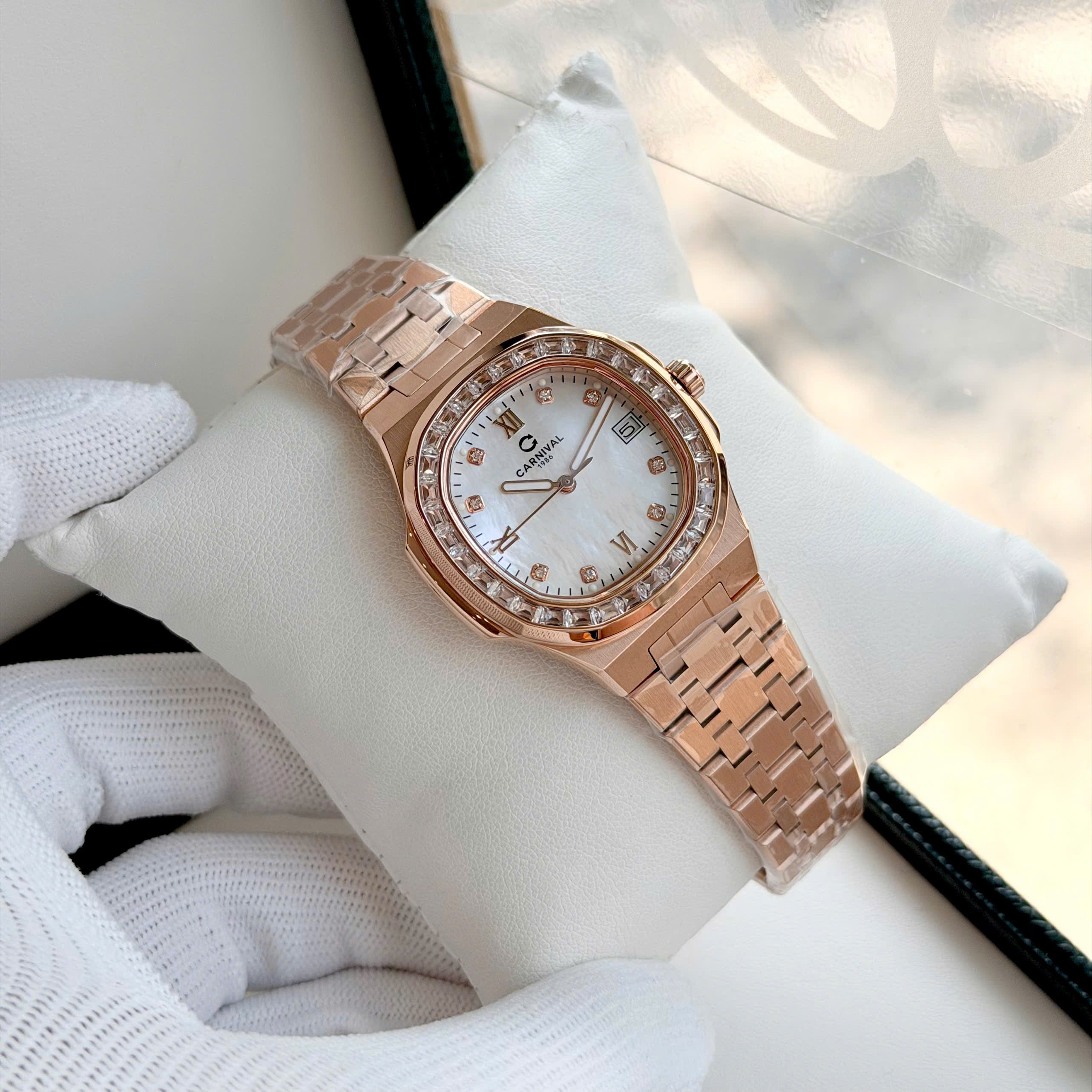 Carnival 8160L2 Rosegold Xà Cừ Trắng ( 8160L2-VT-TX)