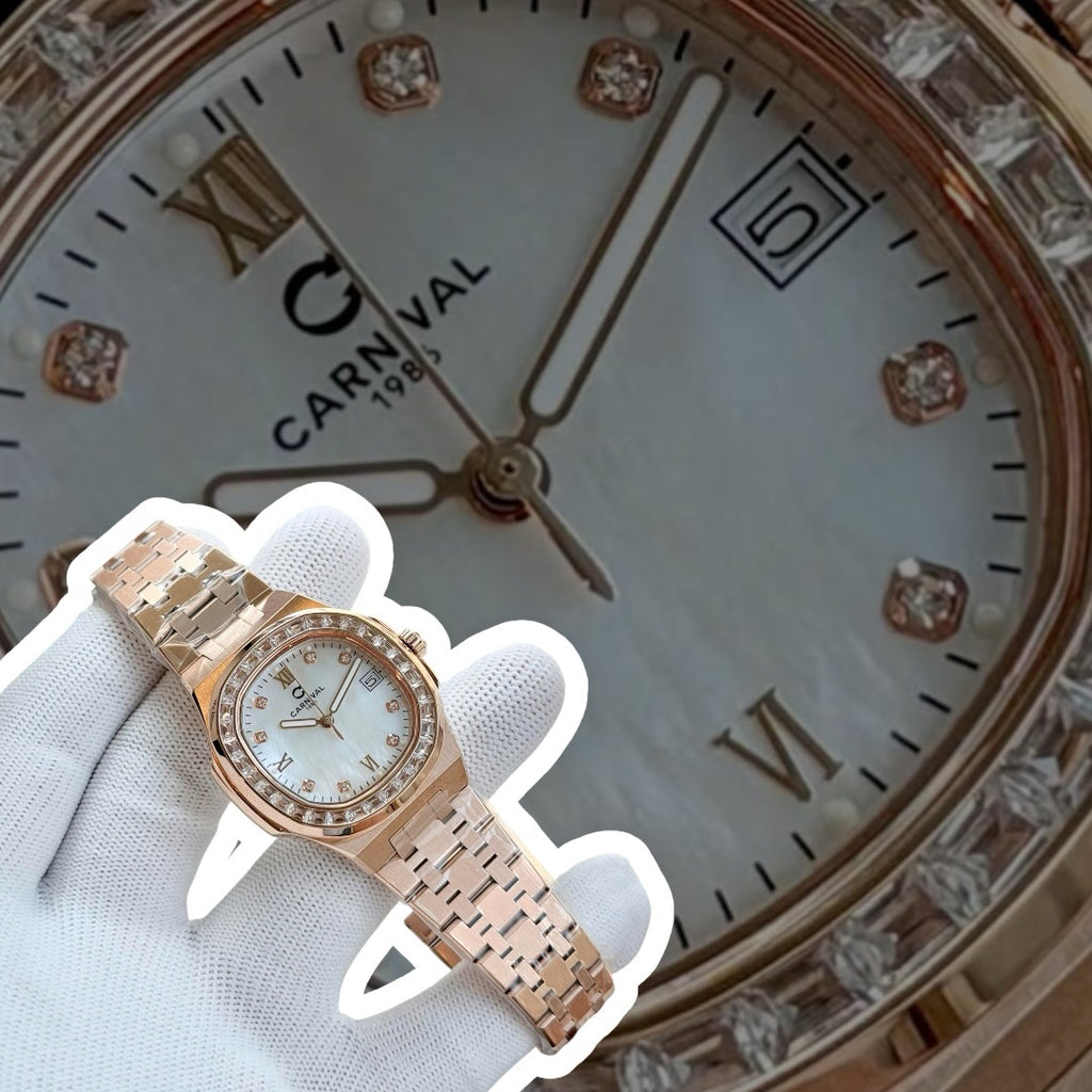 Carnival 8160L2 Rosegold Xà Cừ Trắng ( 8160L2-VT-TX)