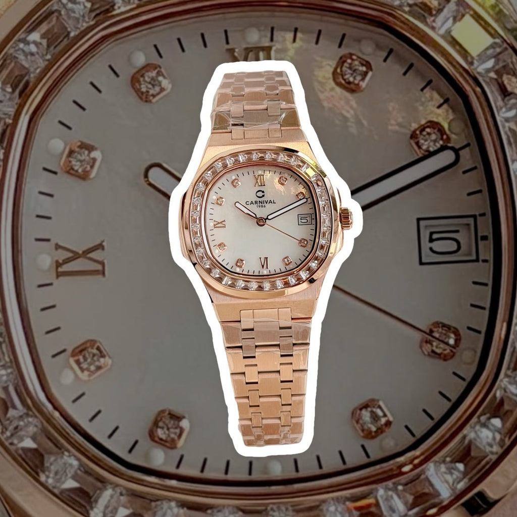 Carnival 8160L2 Rosegold Xà Cừ Trắng ( 8160L2-VT-TX)