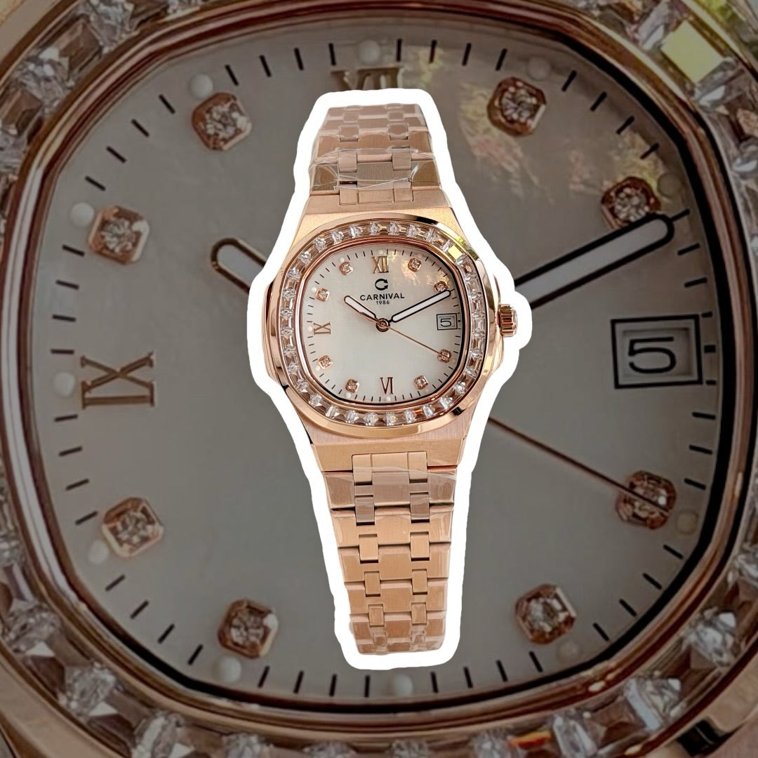 Carnival 8160L2 Rosegold Xà Cừ Trắng ( 8160L2-VT-TX)