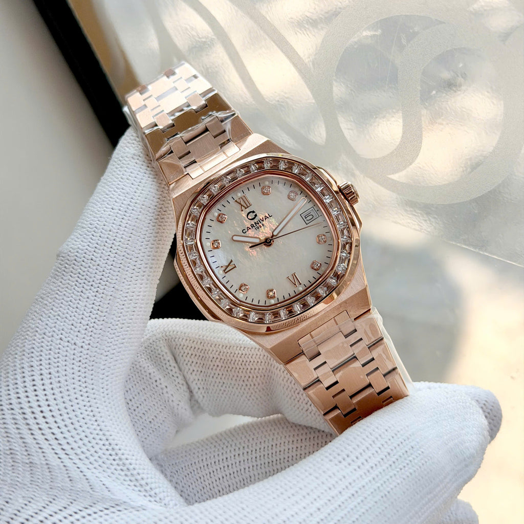 Carnival 8160L2 Rosegold Xà Cừ Trắng ( 8160L2-VT-TX)