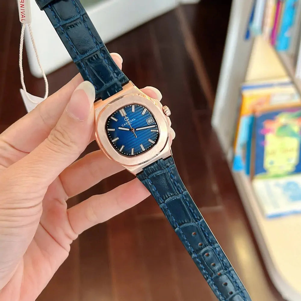 Carnival 8161L Rosegold Xanh Dây Da ( 8161L-VH-DD-X)