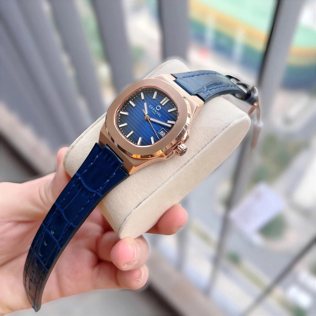 Carnival 8161L Rosegold Xanh Dây Da ( 8161L-VH-DD-X)