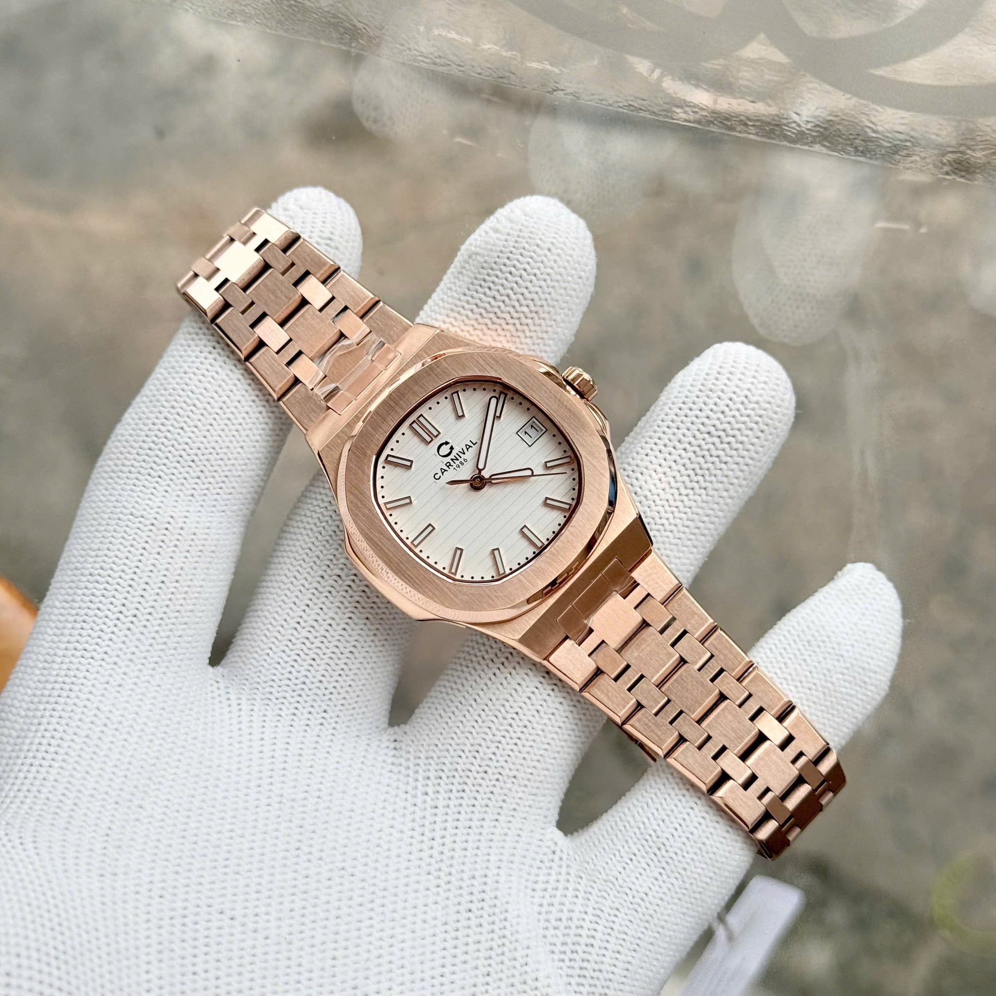 Carnival 8161L Rosegold Trắng ( 8161L-VH-T)