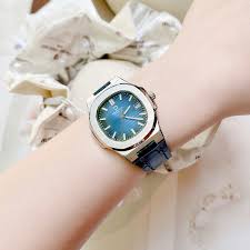 Carnival 8161L Bạc Xanh Dây Da ( 8161L-VT-DD-X)