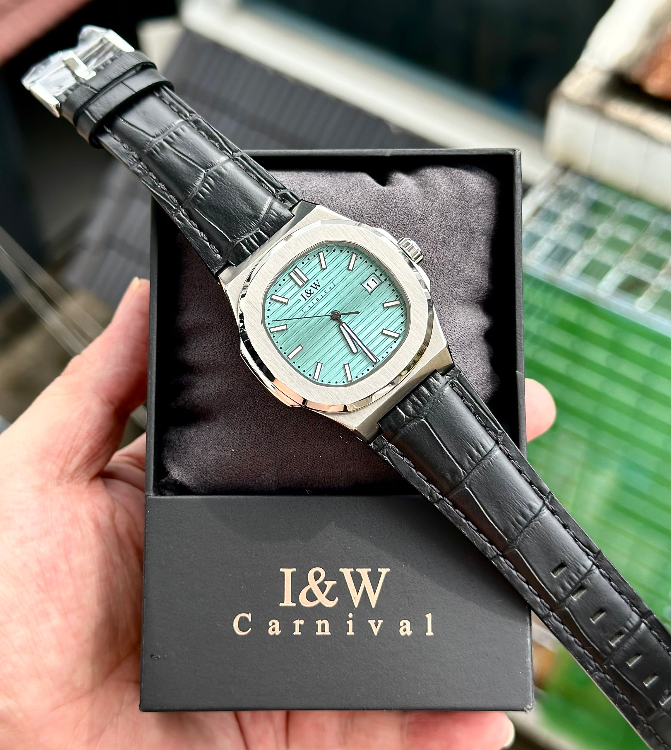 Carnival  8161L Bạc Tiffany Blue Dây Da ( 8161L-VT-DD-XT)