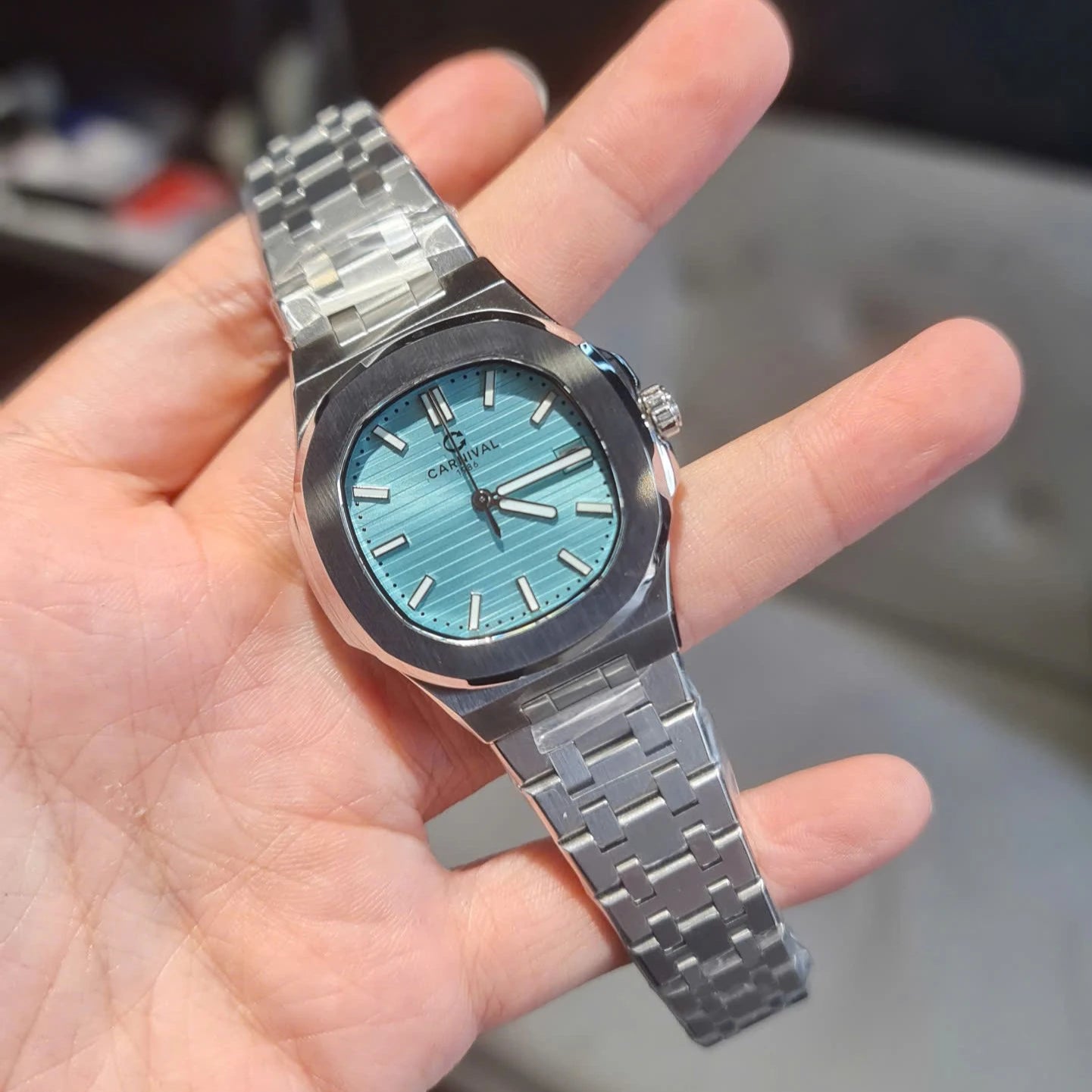 Carnival 8161L Bạc Tiffany Blue ( 8161L-VT-XT)