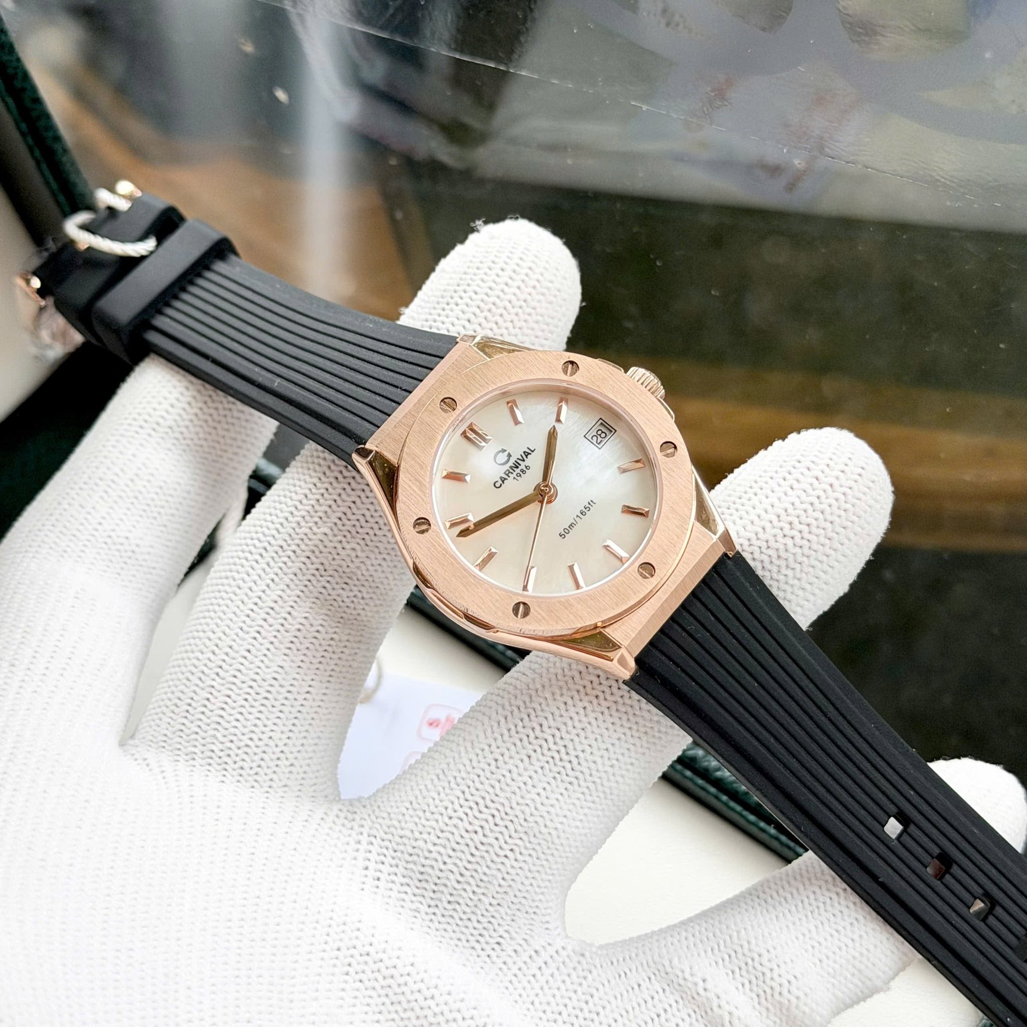 Carnival 8168L Rosegold Xà Cừ Trắng (8168L-VH-DCS-TK)