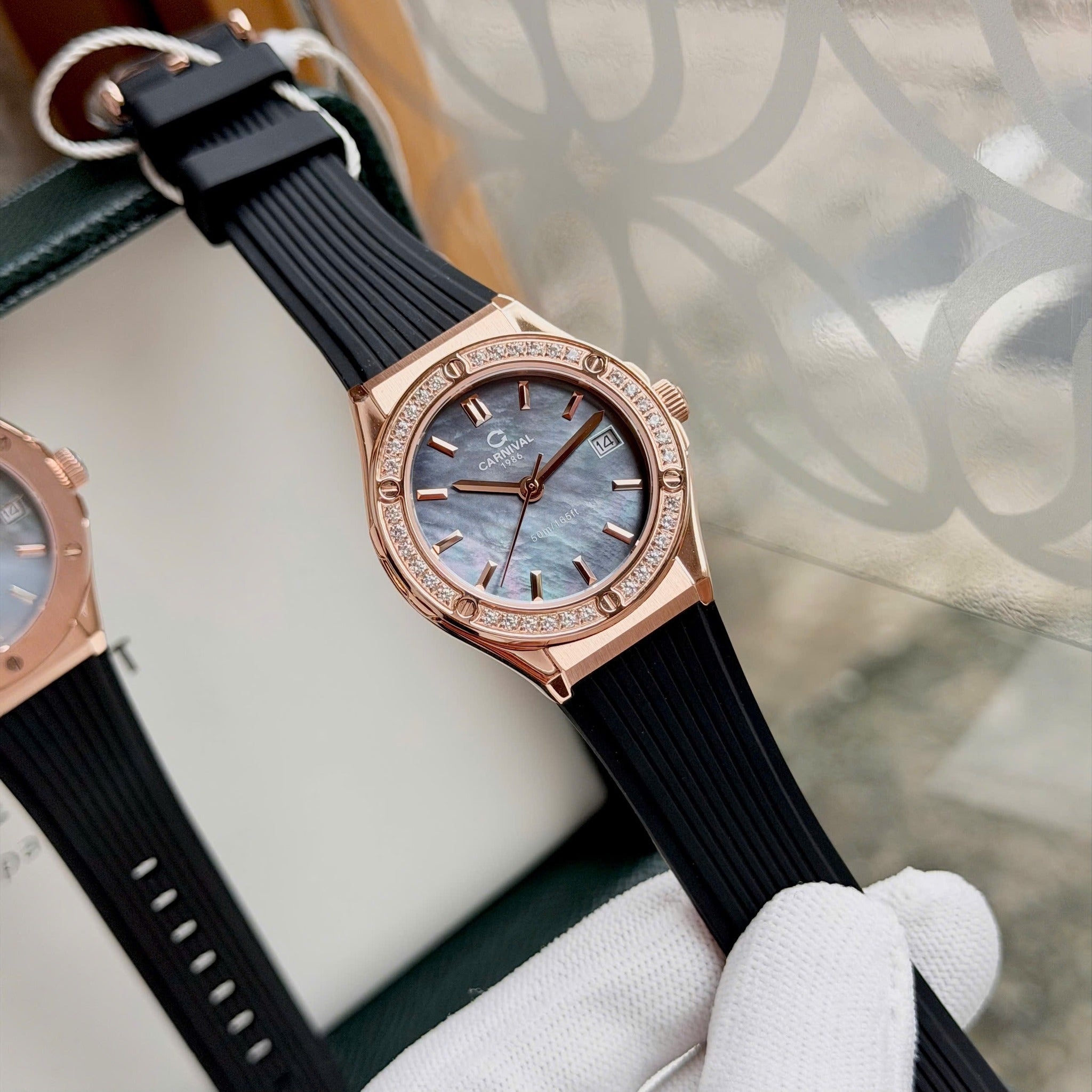 Carnival 8168L2 Rosegold Xà Cừ Tím ( 8168L2-VH-DCS-DK)