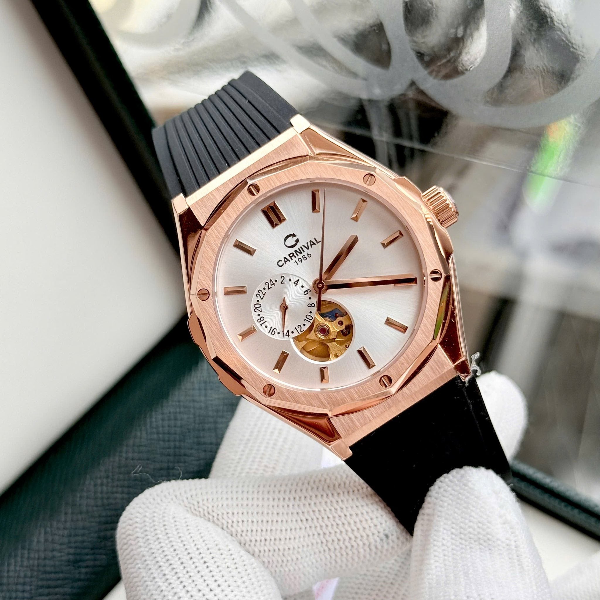 Carnival 8189G Rosegold Trắng ( 8189G-VH-DCS-T)