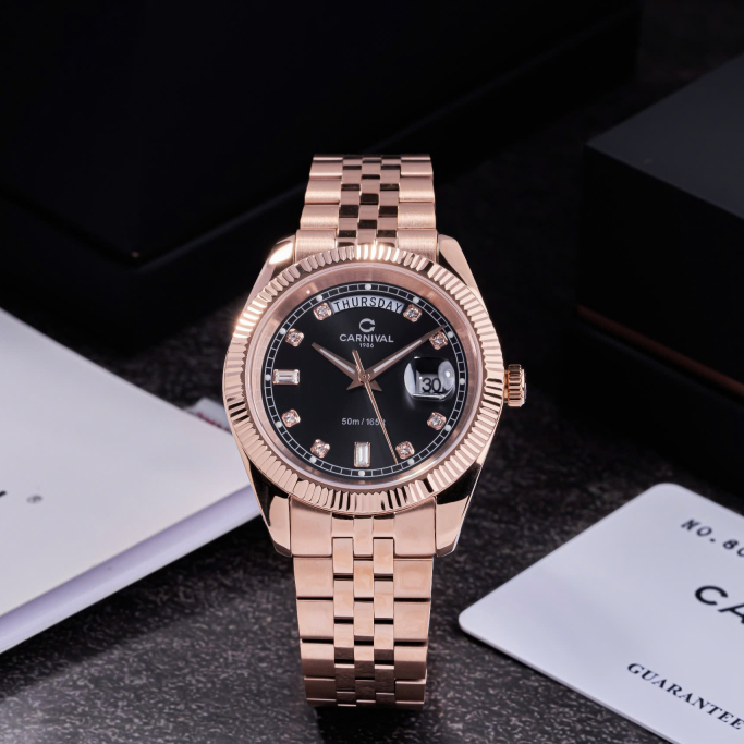 Carnival 8190G Rosegold Đen ( 8190G-VH-D)