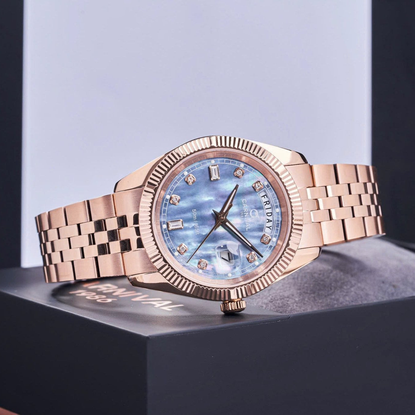Carnival 8190G Rosegold Xà Cừ Tím ( 8190G-VH-DK)