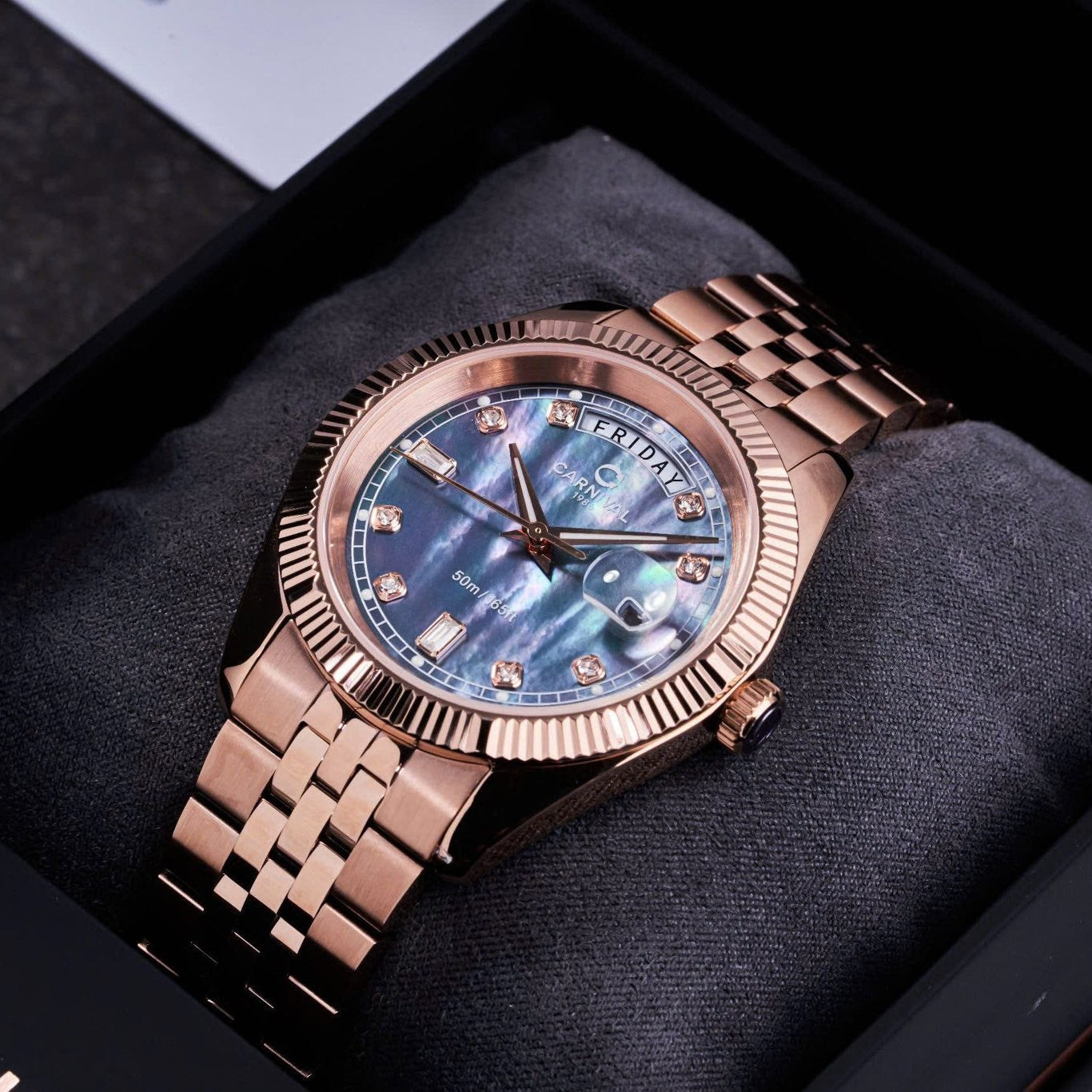 Carnival 8190G Rosegold Xà Cừ Tím ( 8190G-VH-DK)