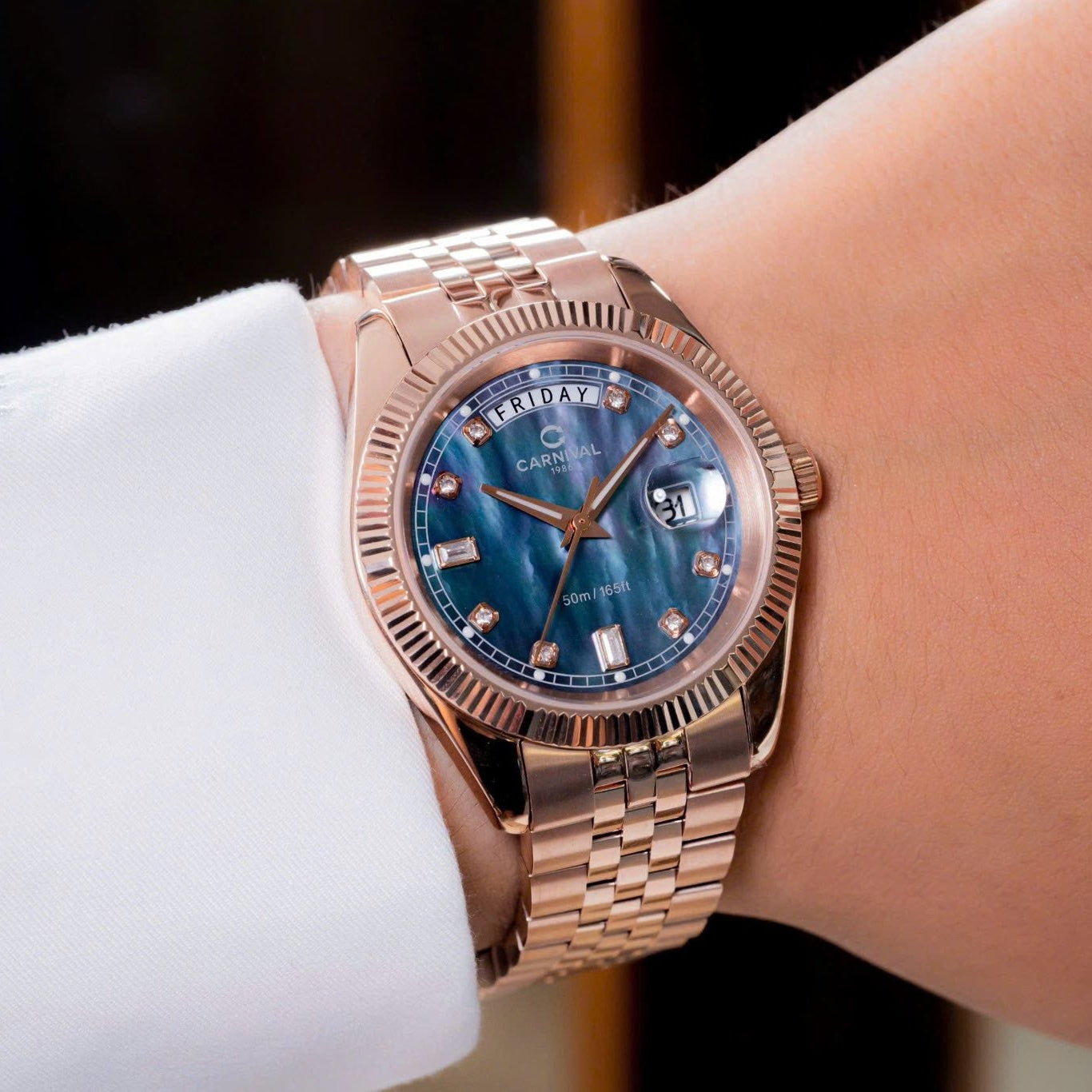 Carnival 8190G Rosegold Xà Cừ Tím ( 8190G-VH-DK)