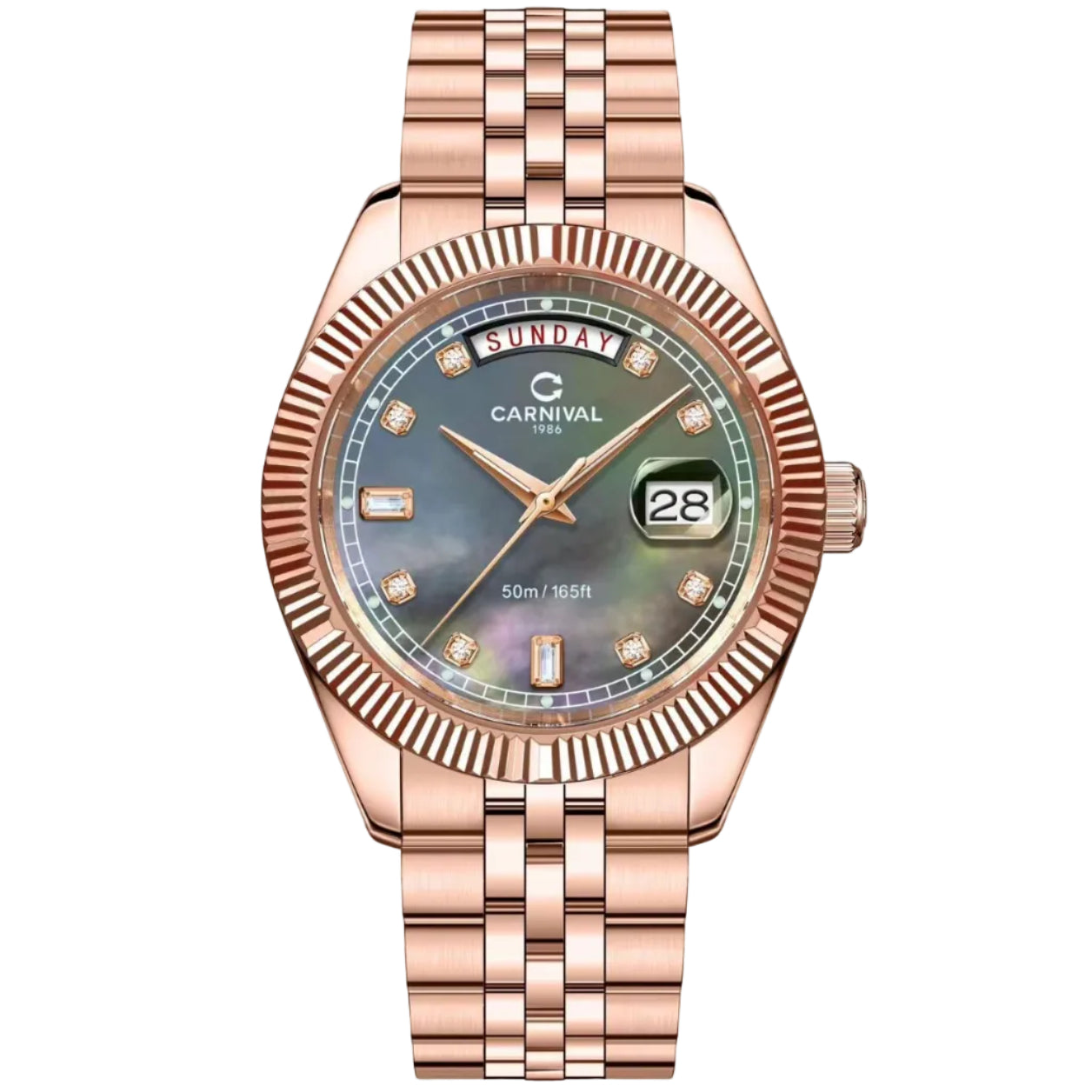 Carnival 8190G Rosegold Xà Cừ Tím ( 8190G-VH-DK)
