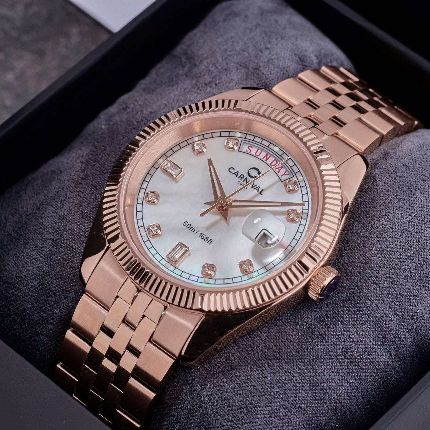 Carnival 8190G Rosegold Xà Cừ Trắng ( 8190G-VH-TK)