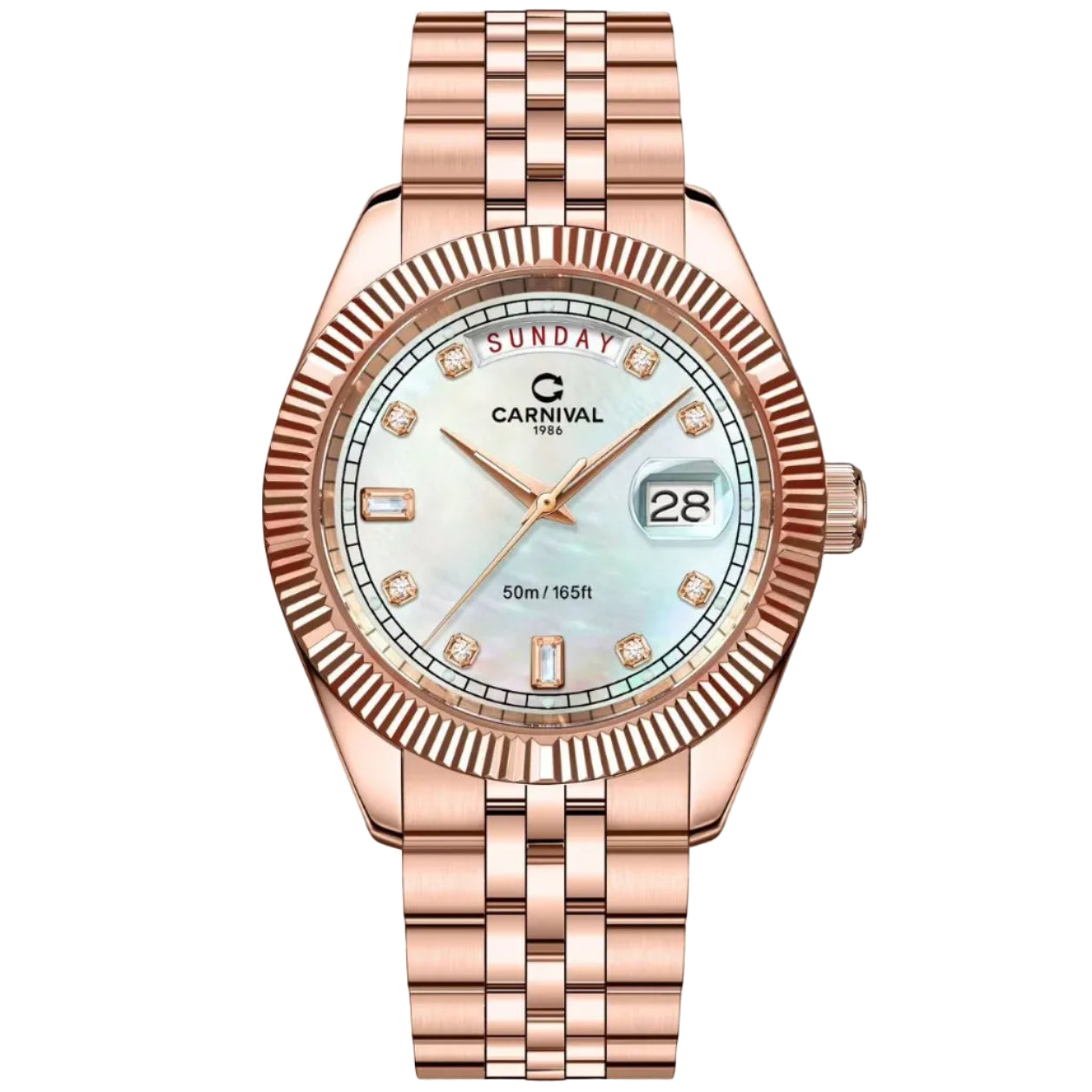 Carnival 8190G Rosegold Xà Cừ Trắng ( 8190G-VH-TK)