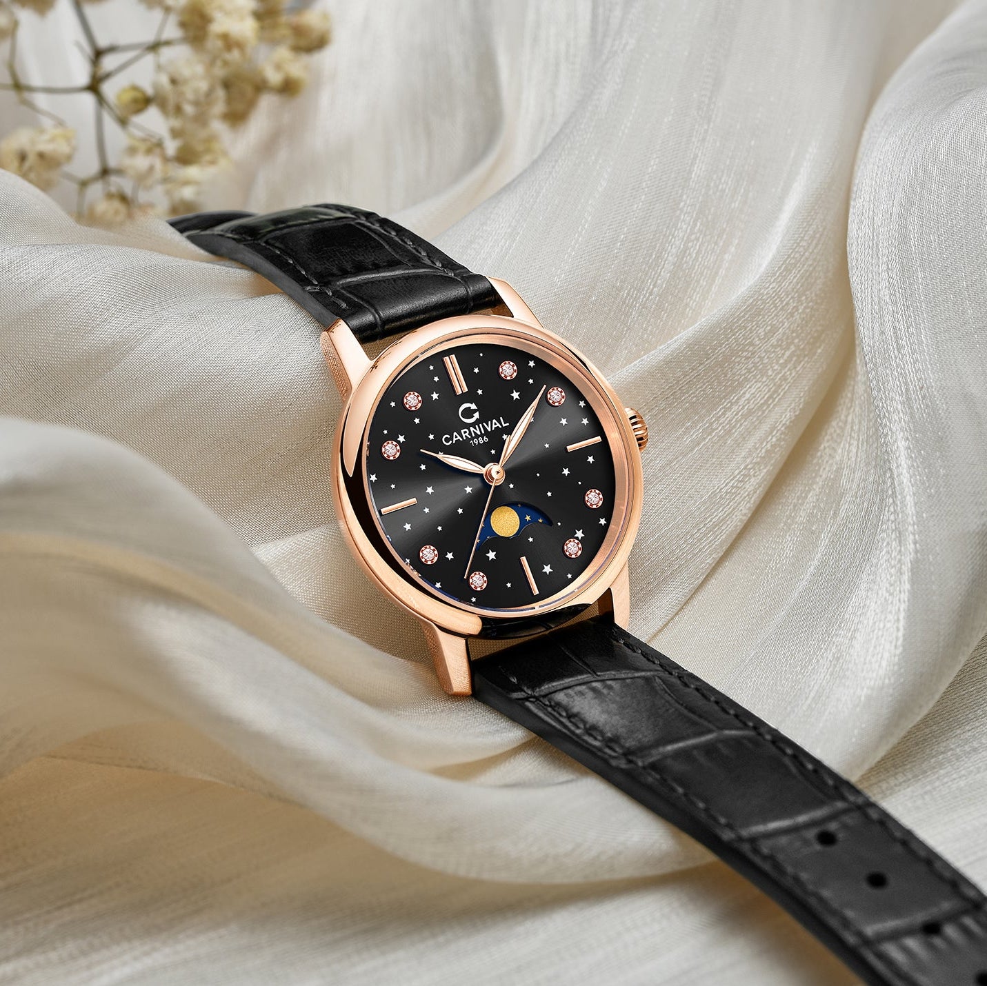 Carnival 8193L Rosegold Đen ( 8193L-VH-DD-D )