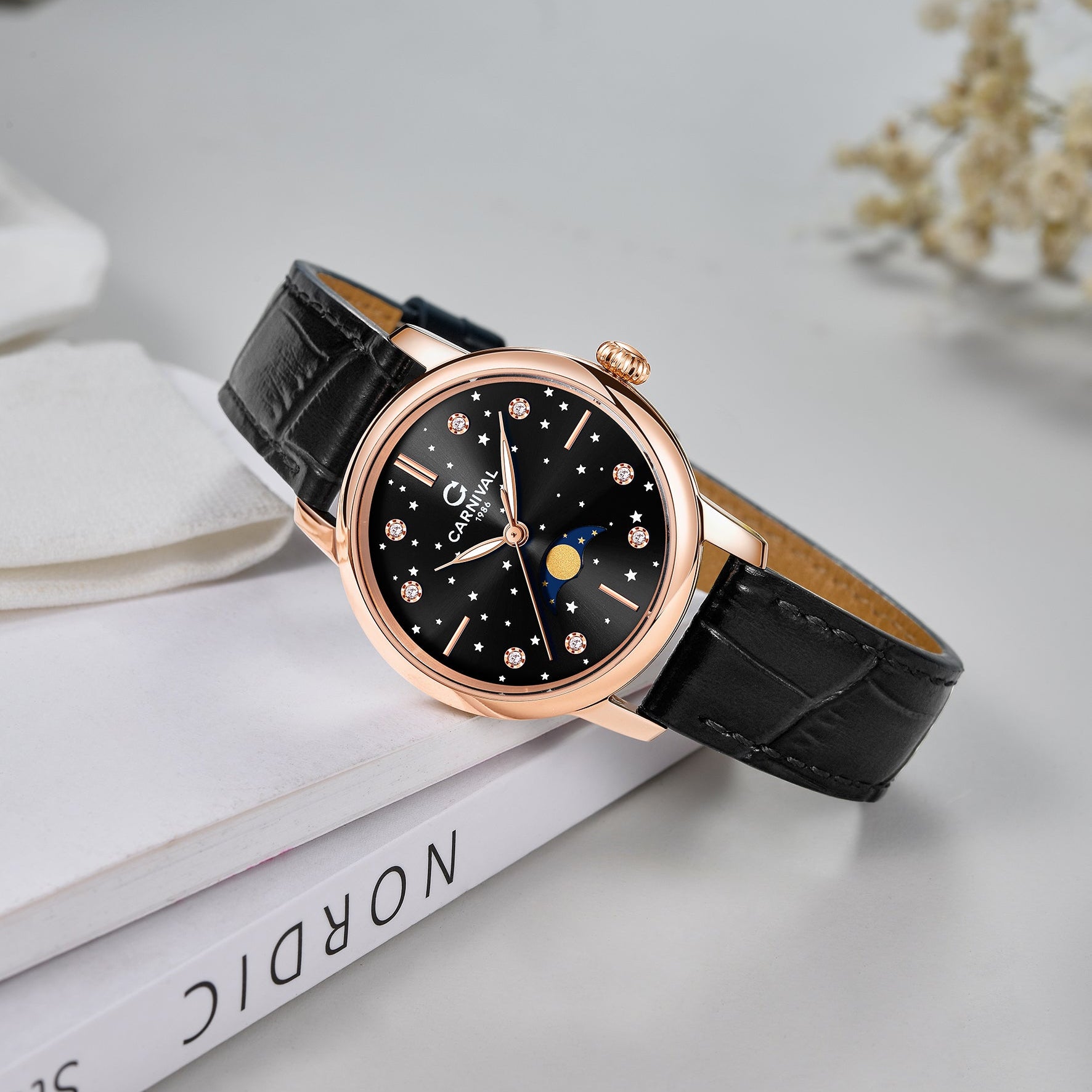 Carnival 8193L Rosegold Đen ( 8193L-VH-DD-D )