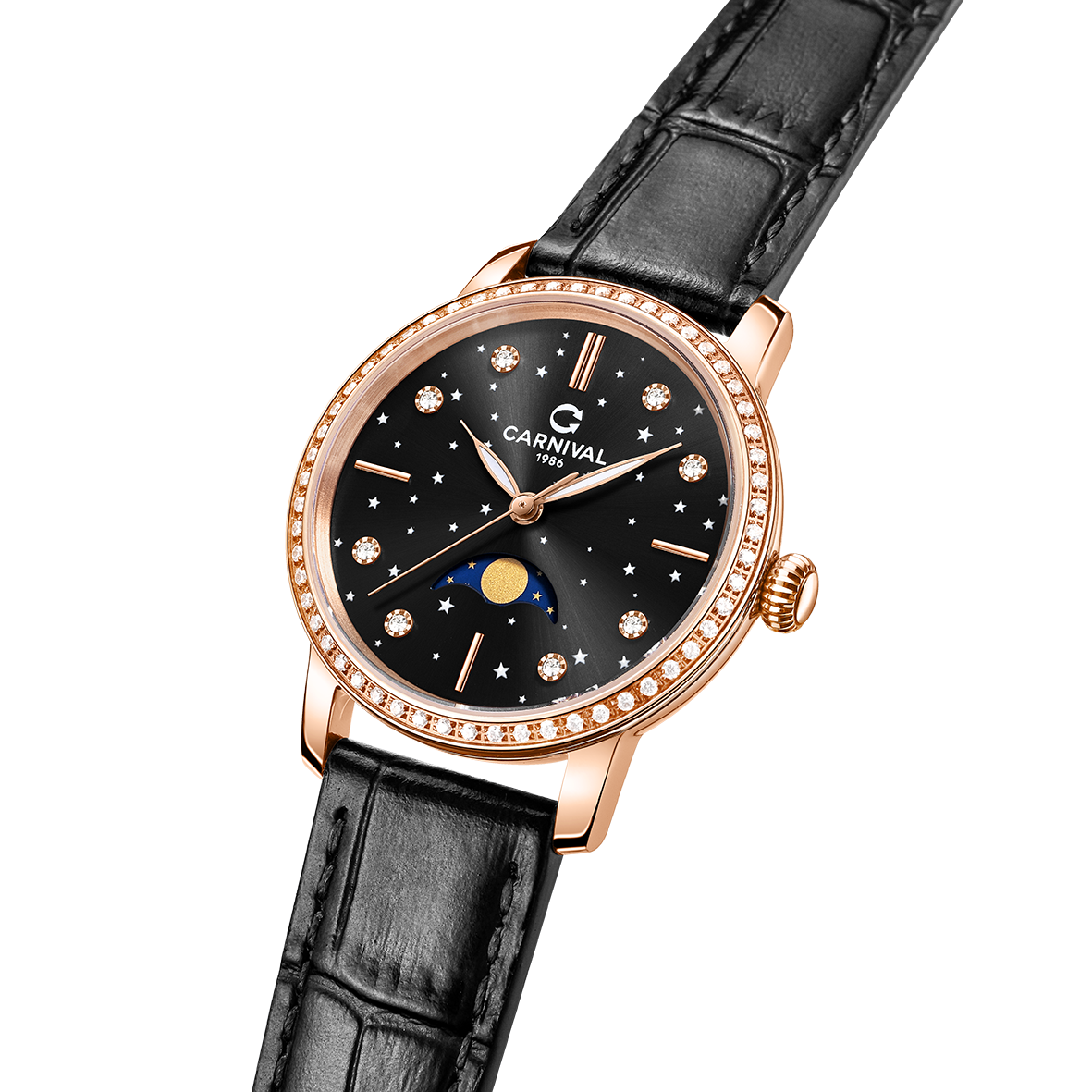 Carnival 8193L2 Rosegold Đen ( 8193L2-VH-DD-D)