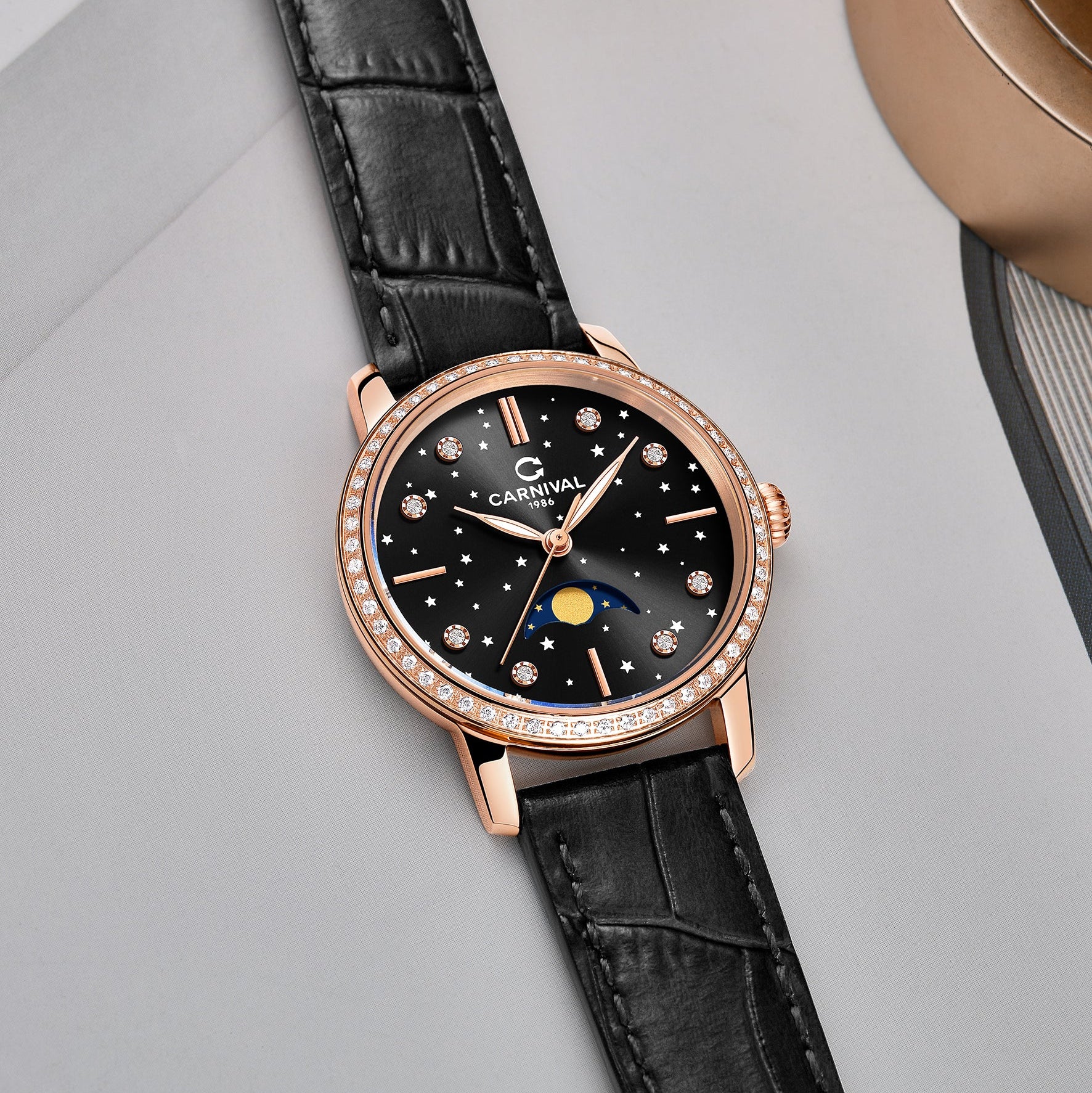 Carnival 8193L2 Rosegold Đen ( 8193L2-VH-DD-D)
